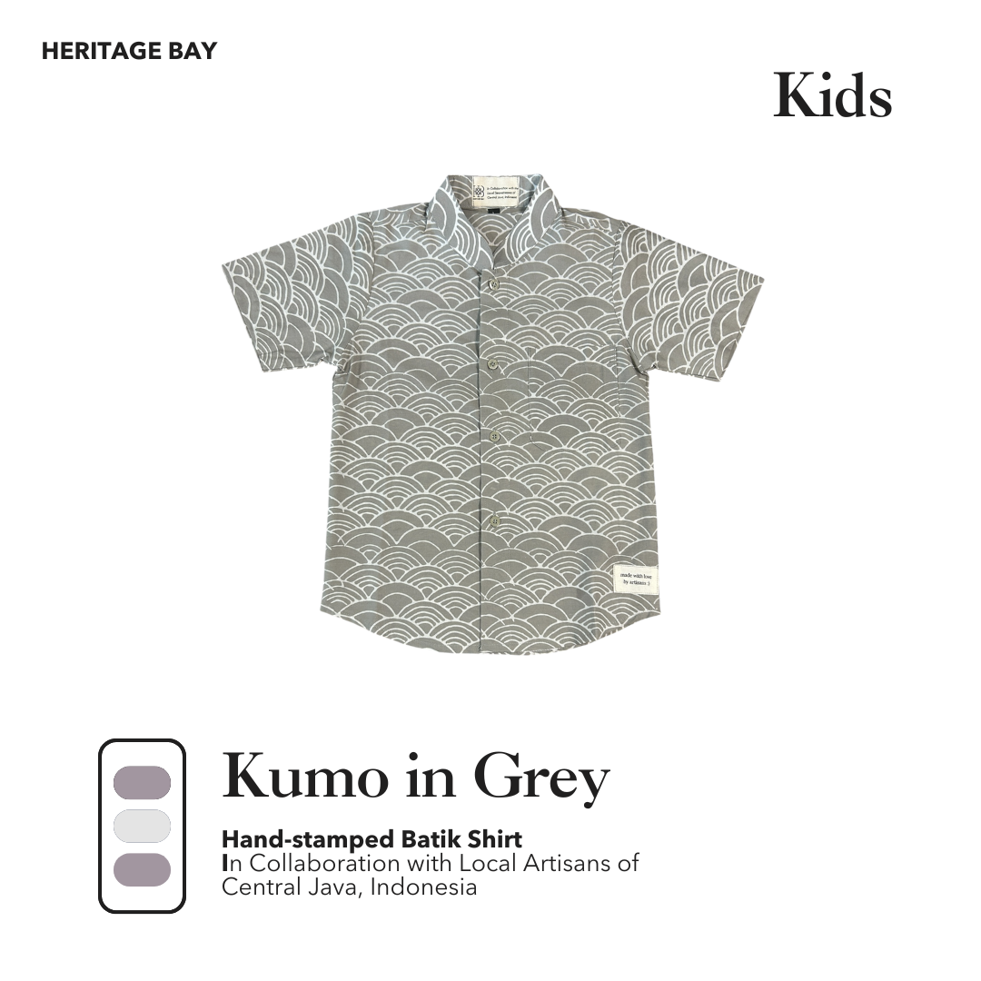 Kids Kumo in Grey Batik Shirt