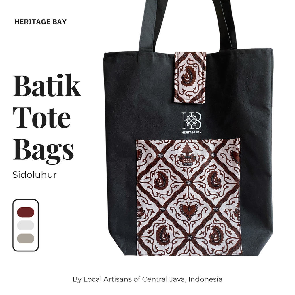Batik Tote Bags (Black)