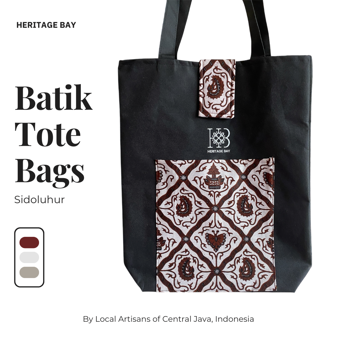 Batik Tote Bags (Black)