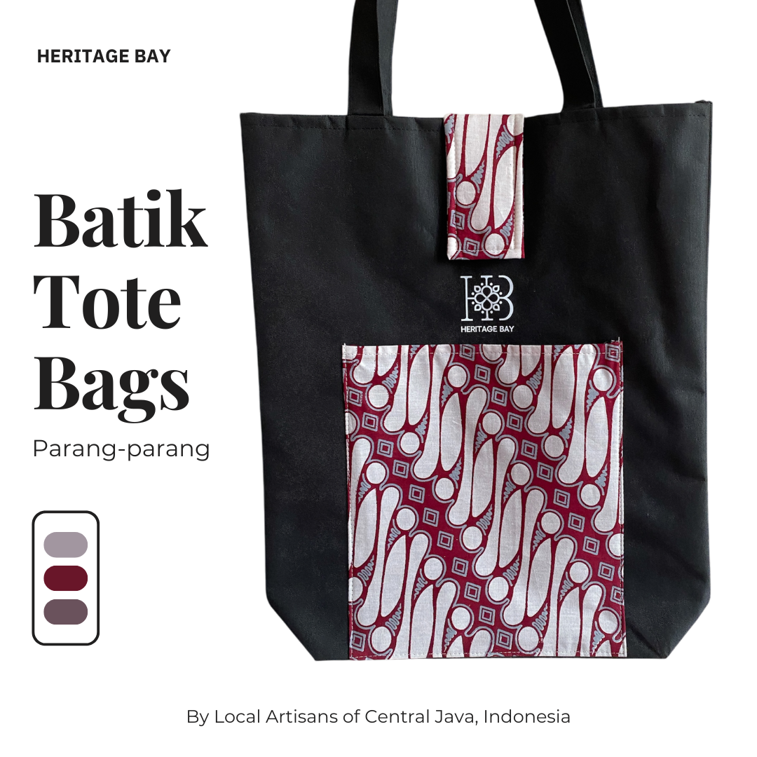 Batik Tote Bags (Black)