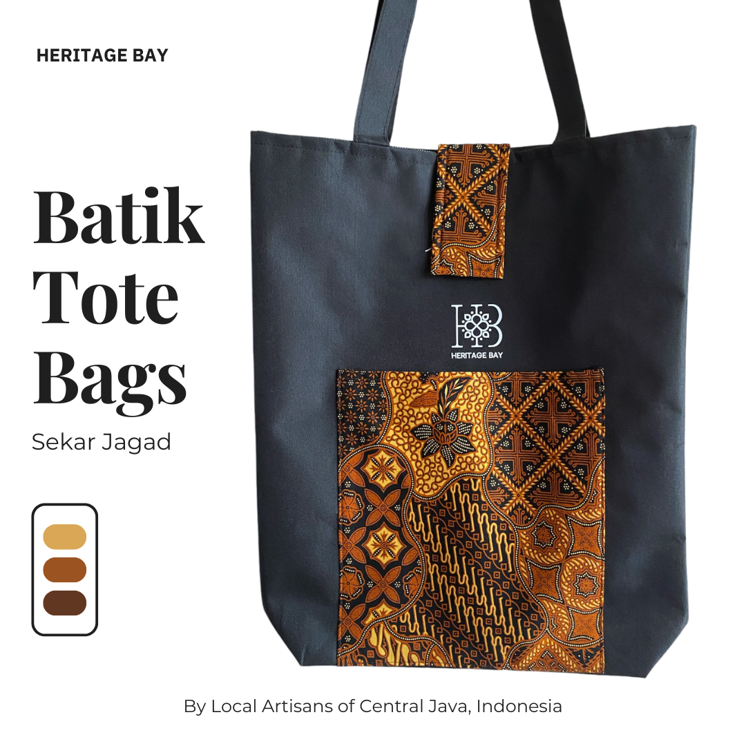 Batik Tote Bags (Black)
