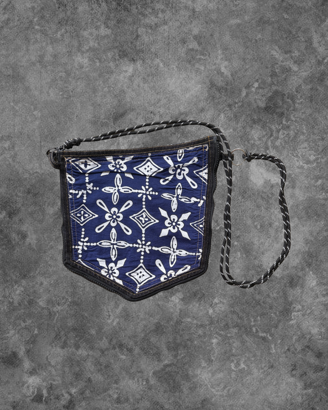 Batik Zipper Sling Bag