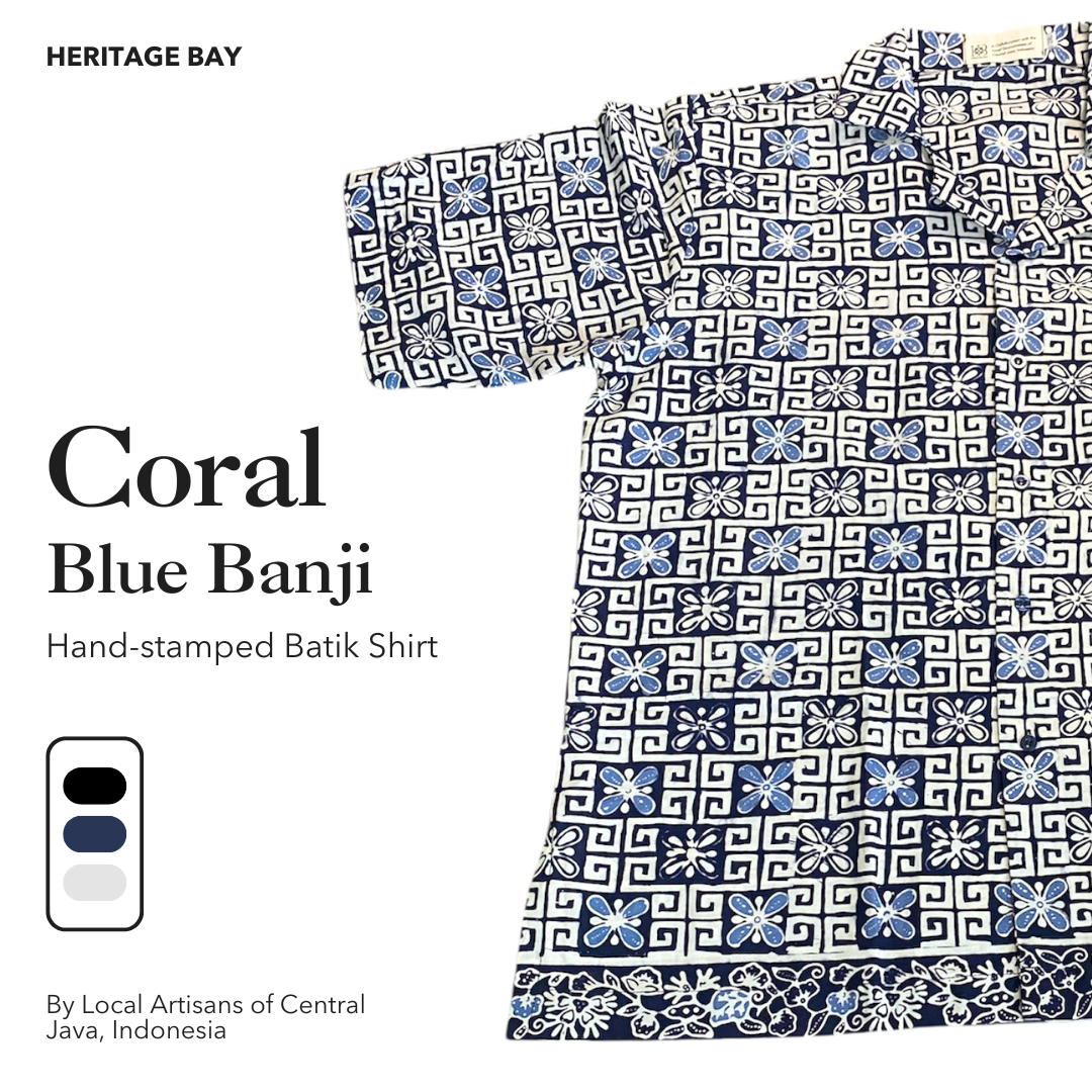 Coral Blue Banji Shirt
