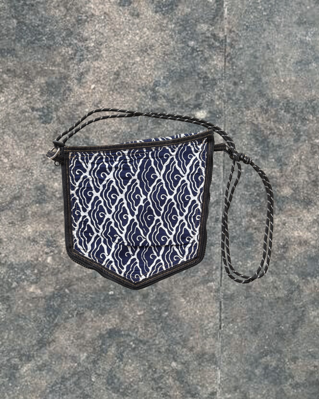 Batik Zipper Sling Bag