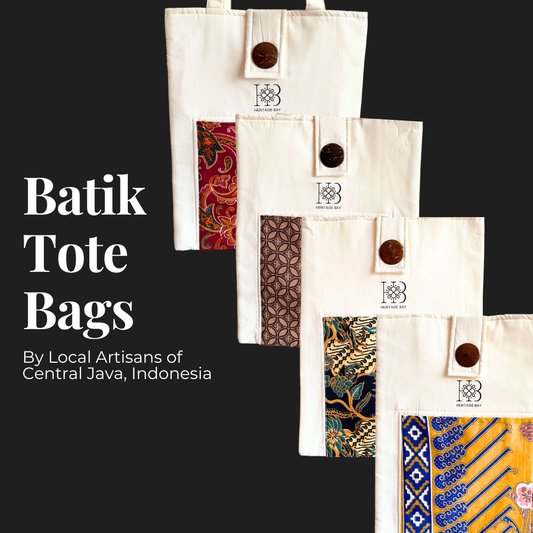 Batik Tote Bags (White)