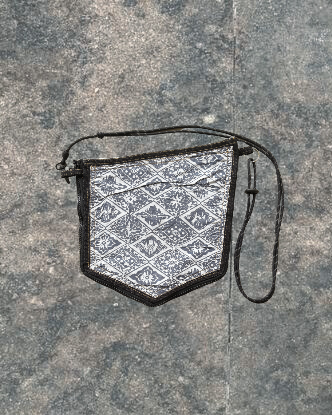 Batik Zipper Sling Bag