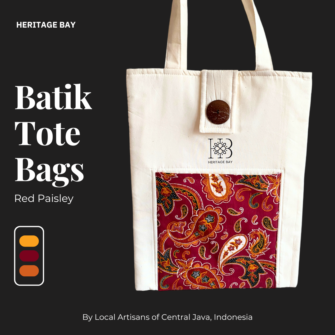 Batik Tote Bags (White)
