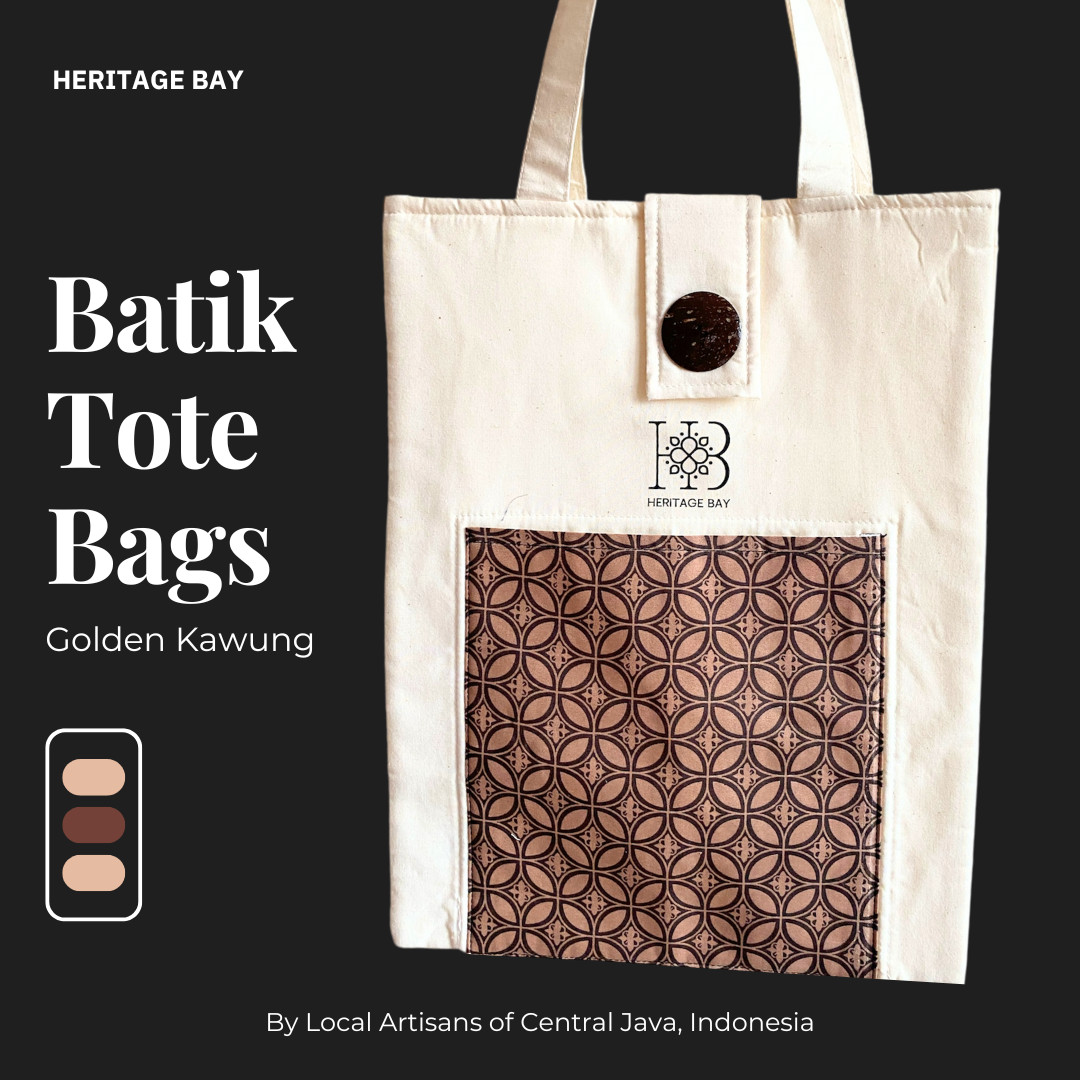 Batik Tote Bags (White)