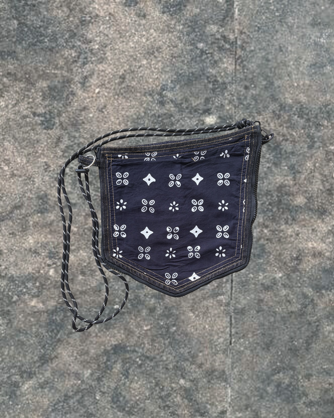Batik Zipper Sling Bag