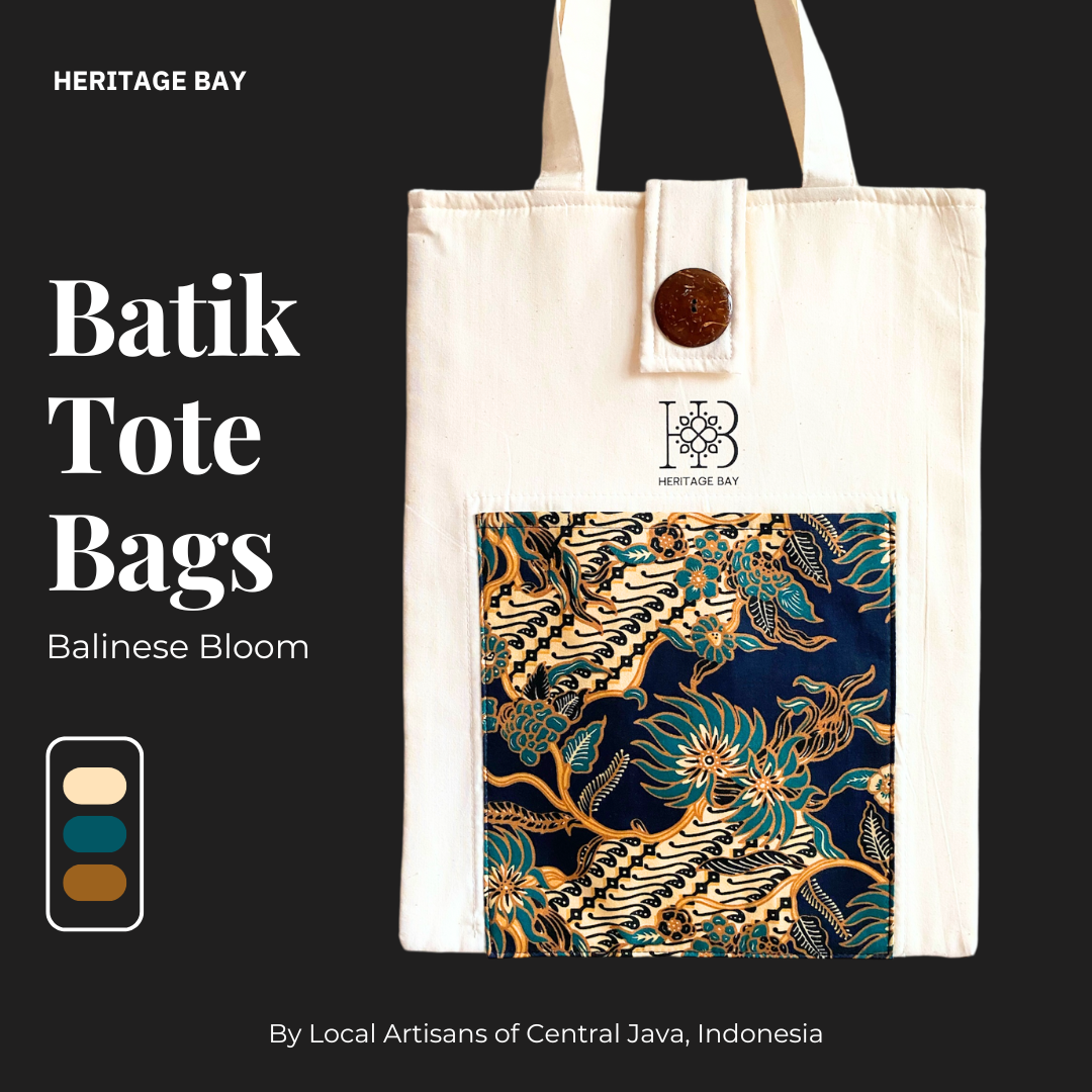 Batik Tote Bags (White)