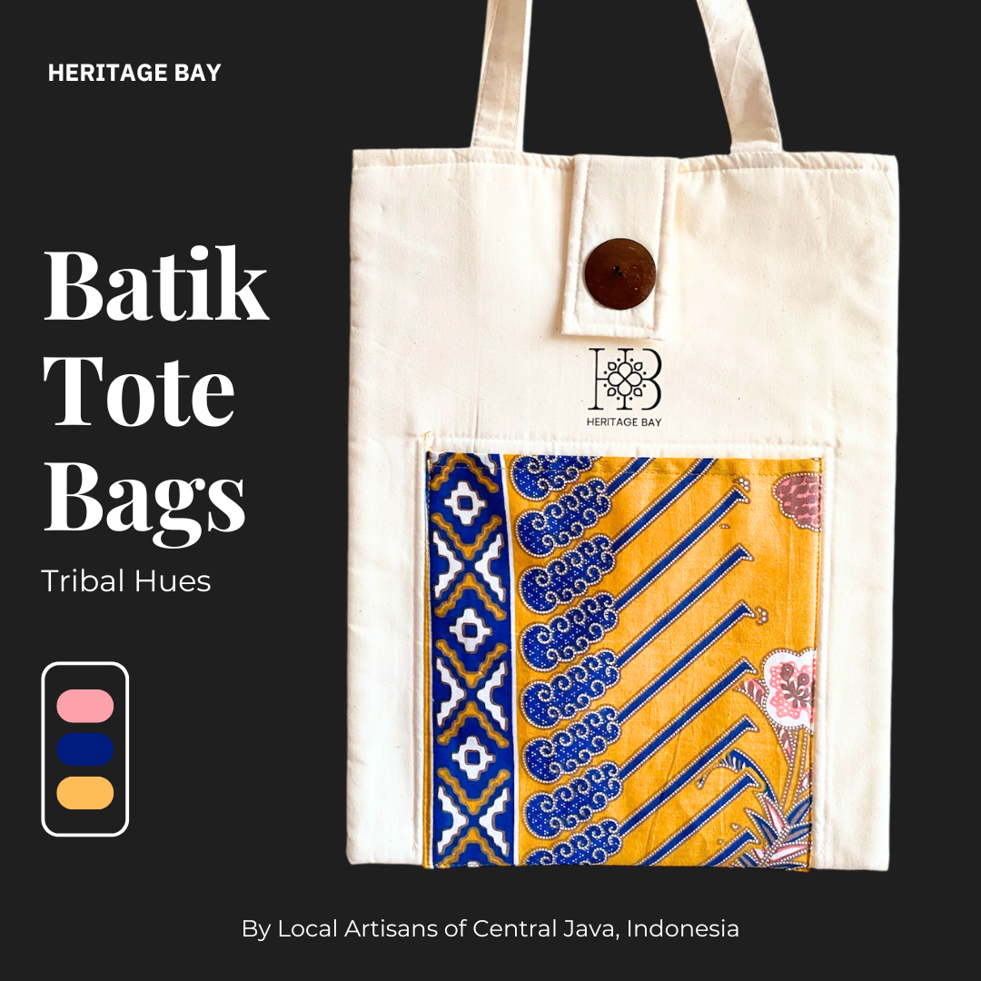 Batik Tote Bags (White)
