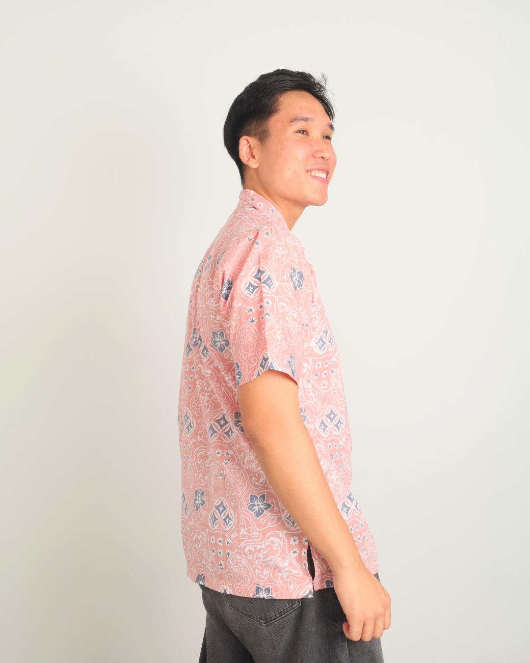 Salmon Flora Shirt