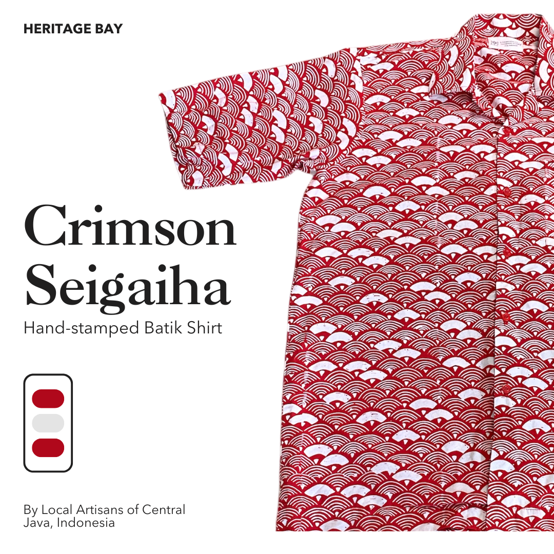 Crimson Seigaiha Shirt