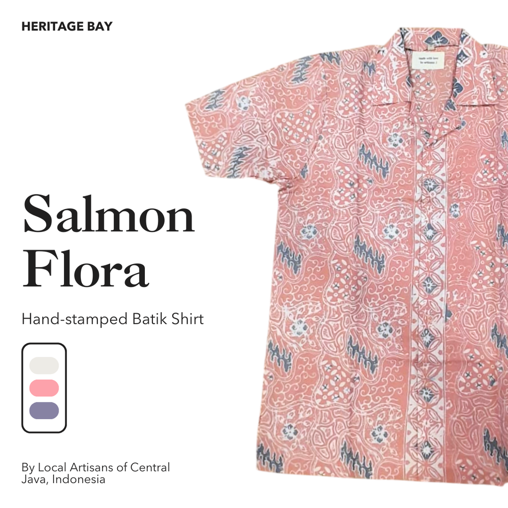 Salmon Flora Shirt