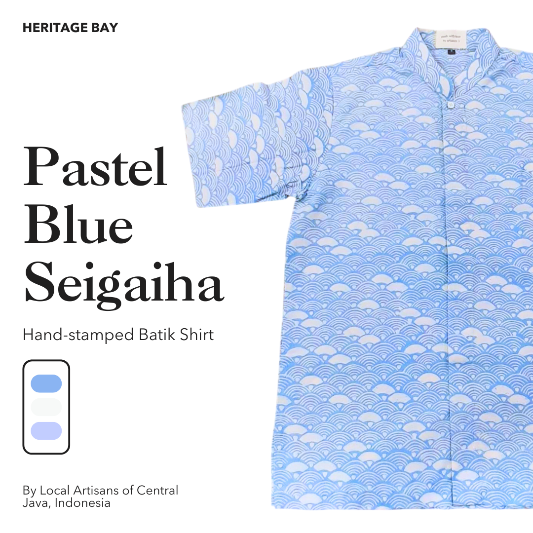 Pastel Blue Seigaiha Shirt