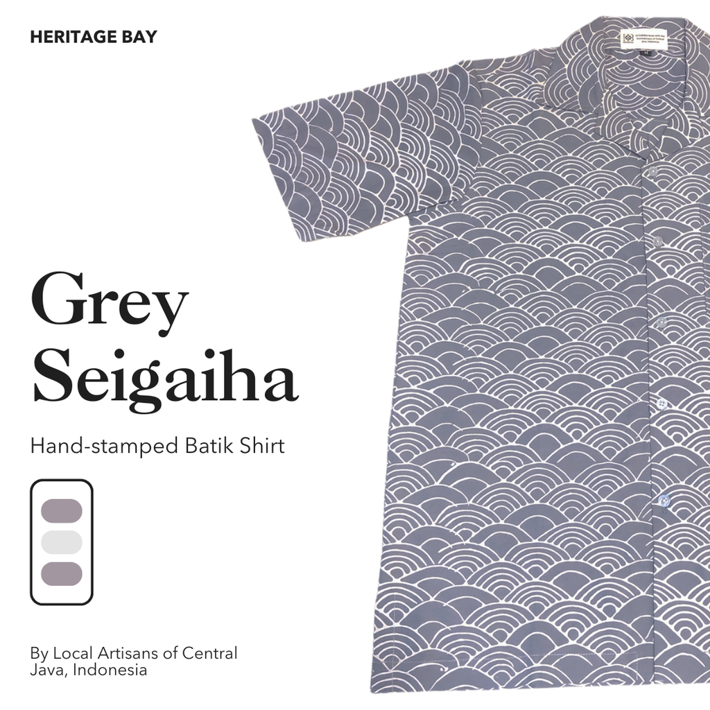 Grey Seigaiha Shirt