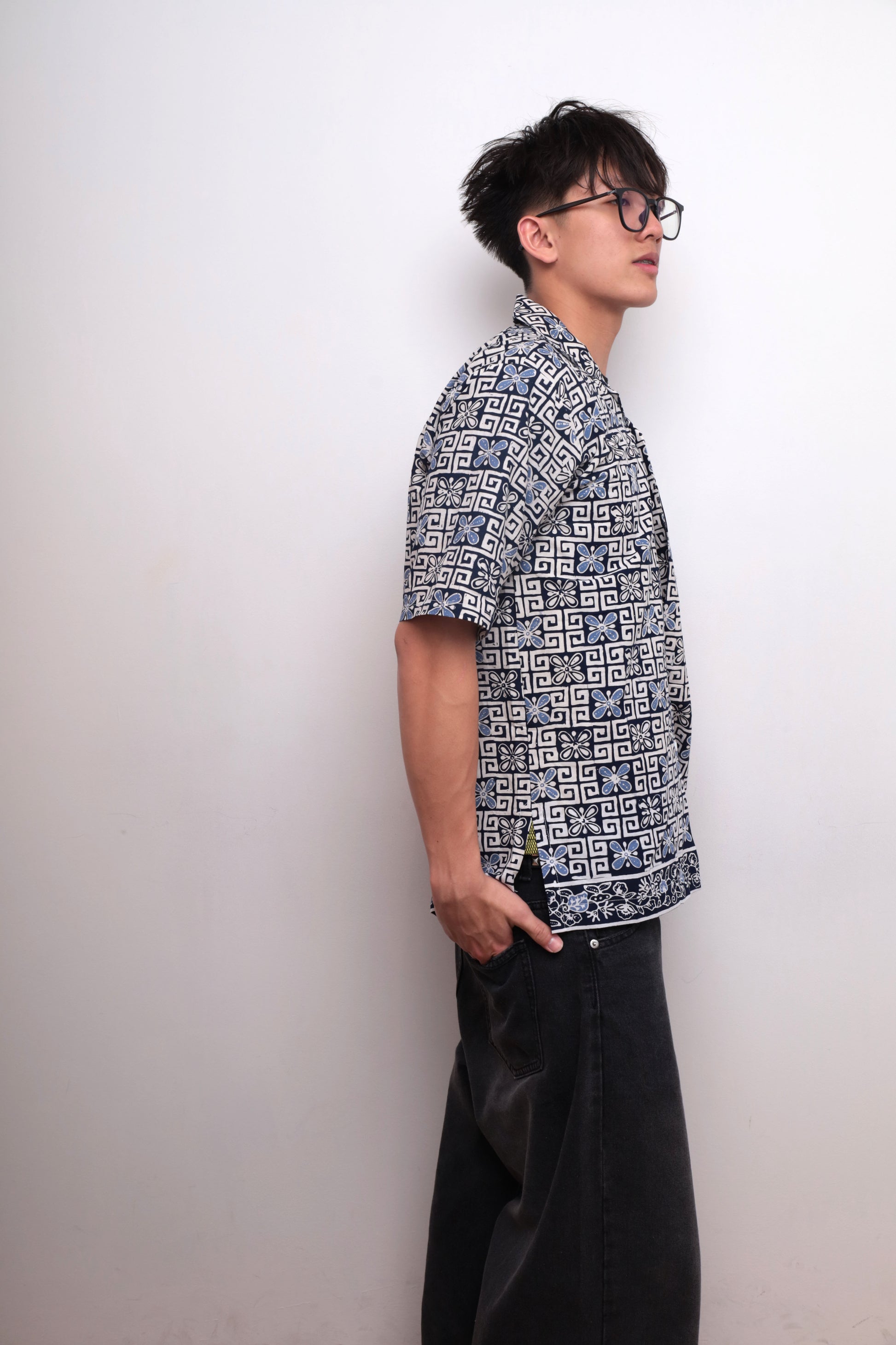 Coral Blue Banji Shirt