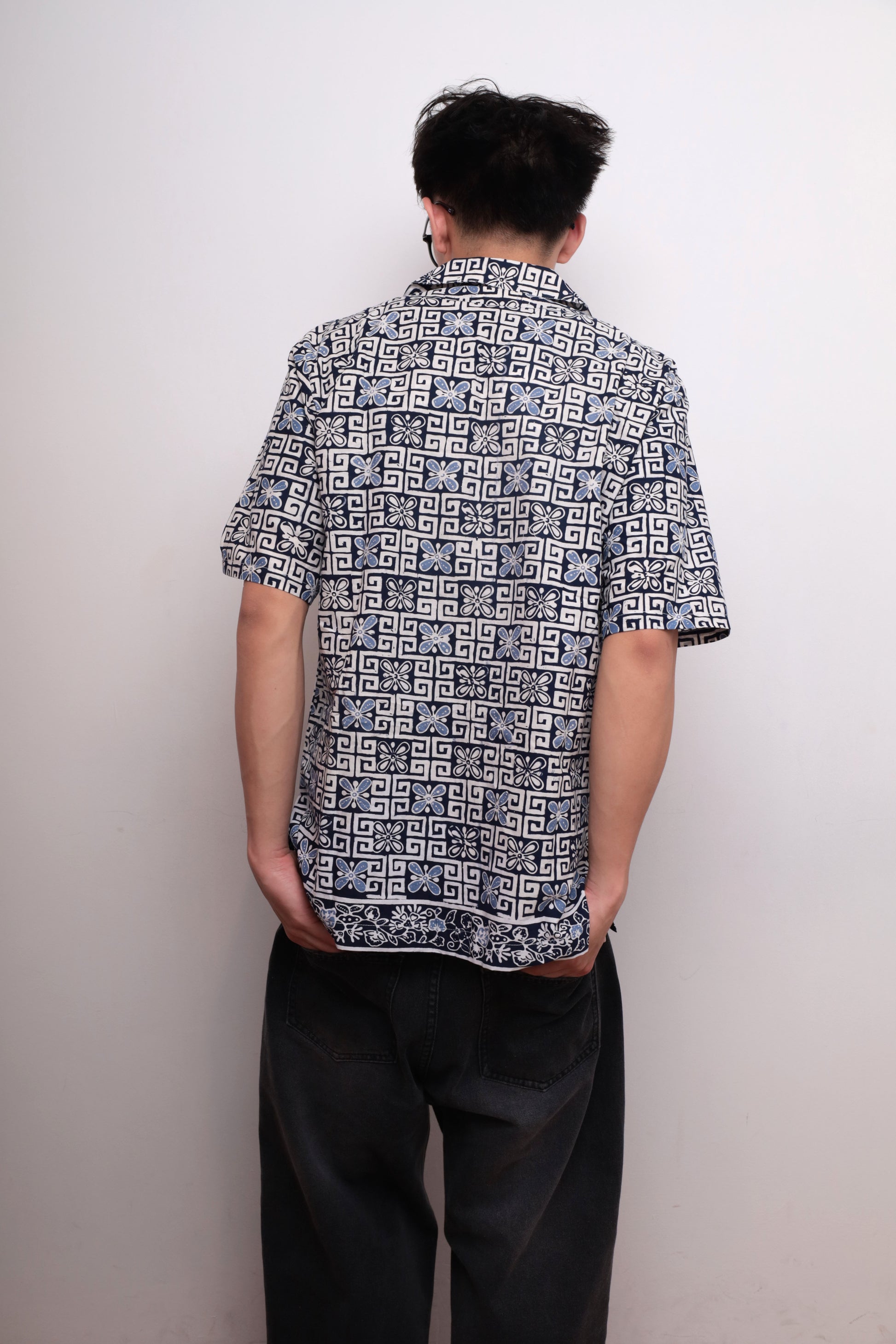 Coral Blue Banji Shirt