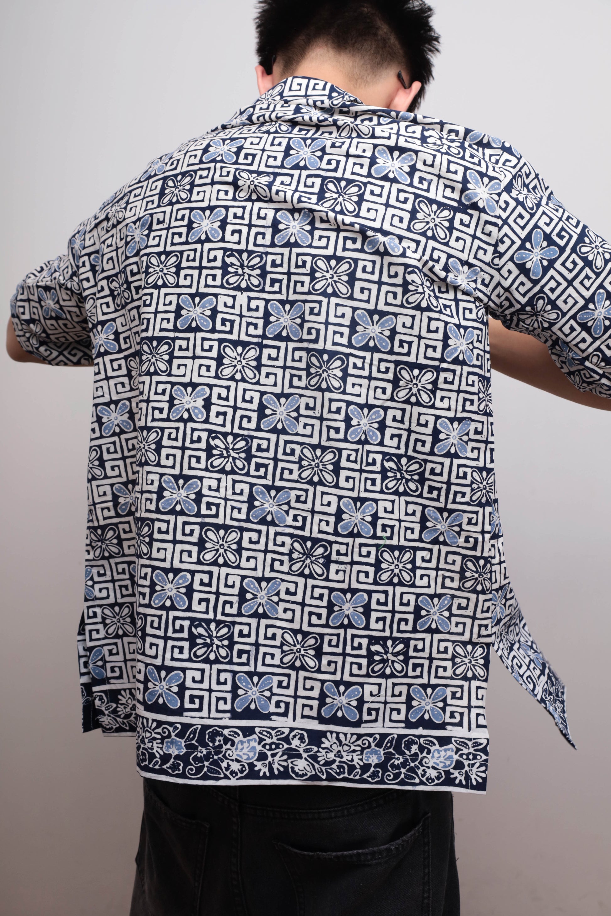 Coral Blue Banji Shirt