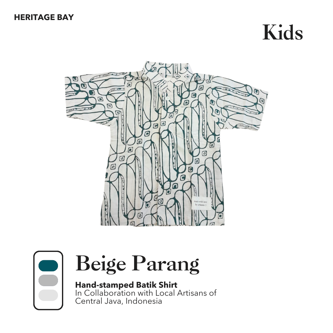 Kids Beige Parang Batik Shirt