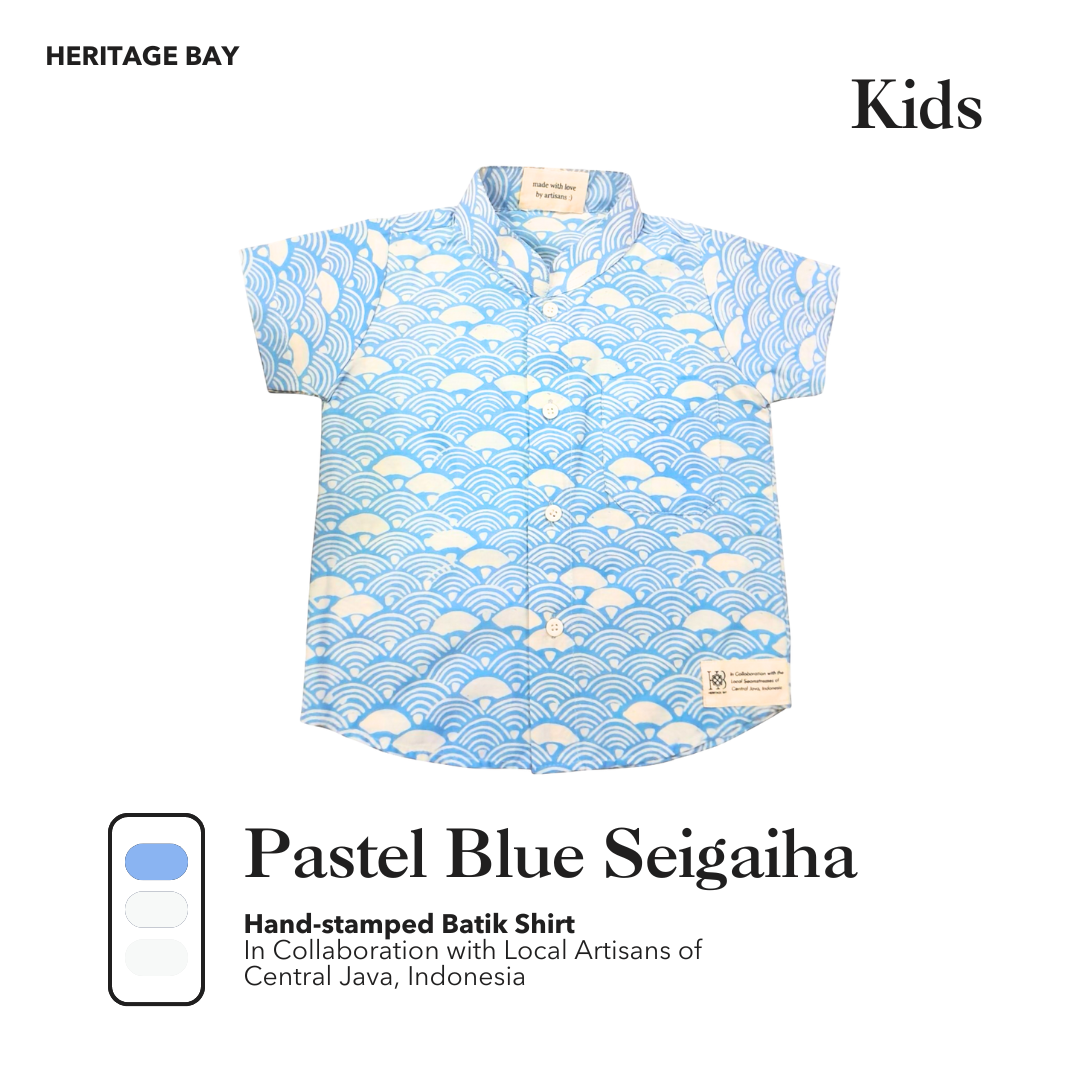 Pastel Blue  Batik Shirt