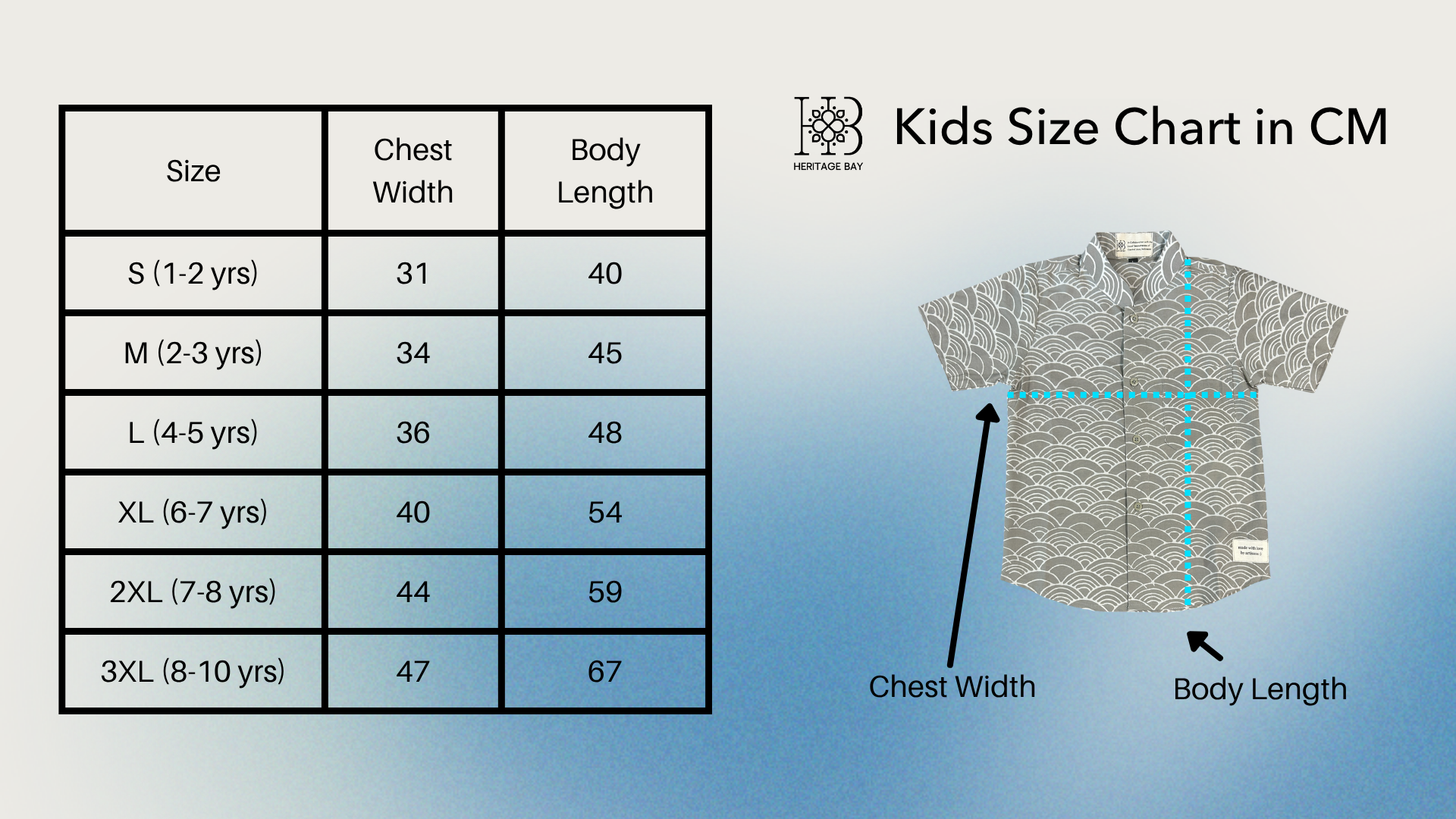 Kids Coral Blue Banji Batik Shirt