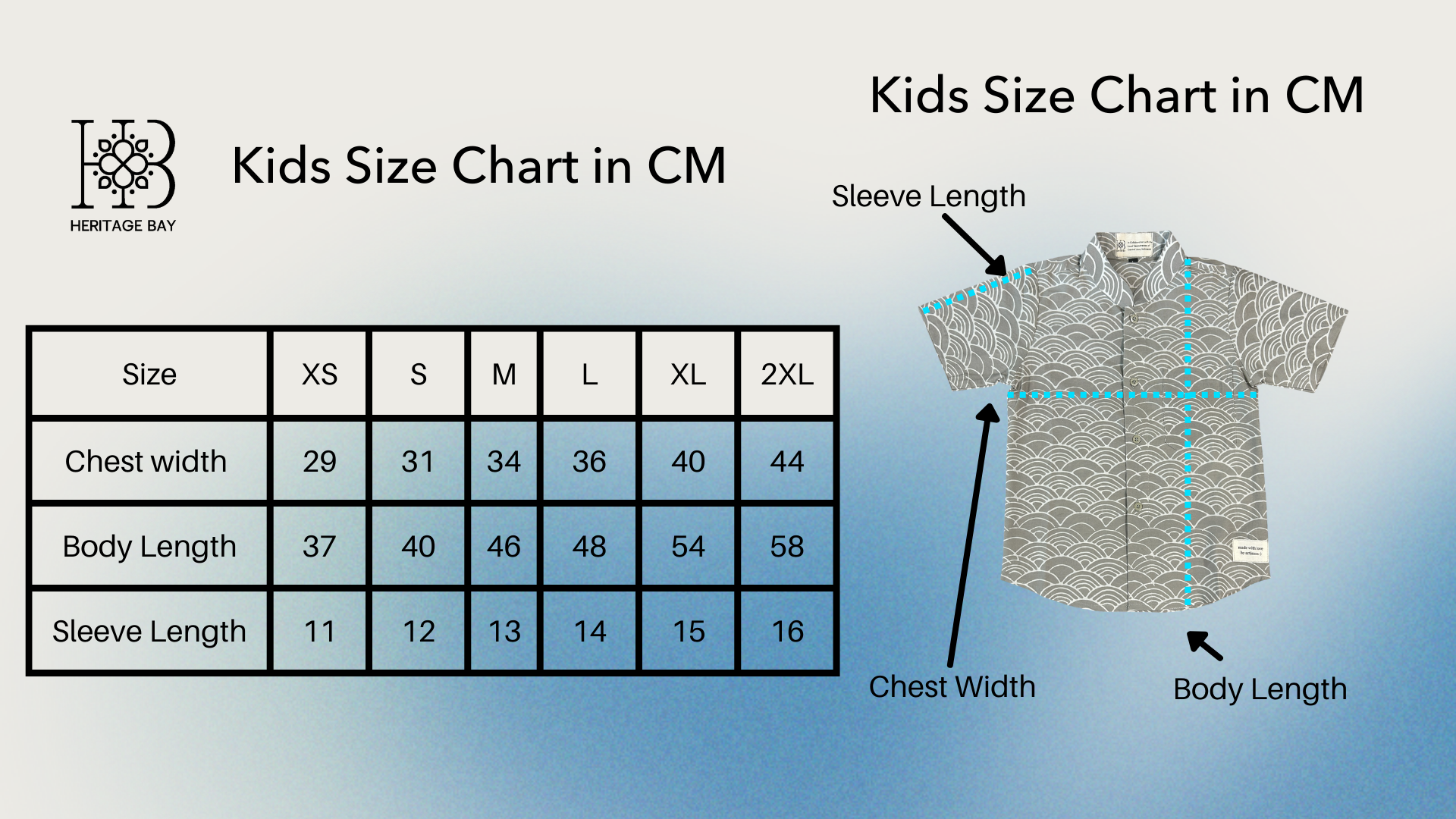 Kids Coral Blue Banji Batik Shirt