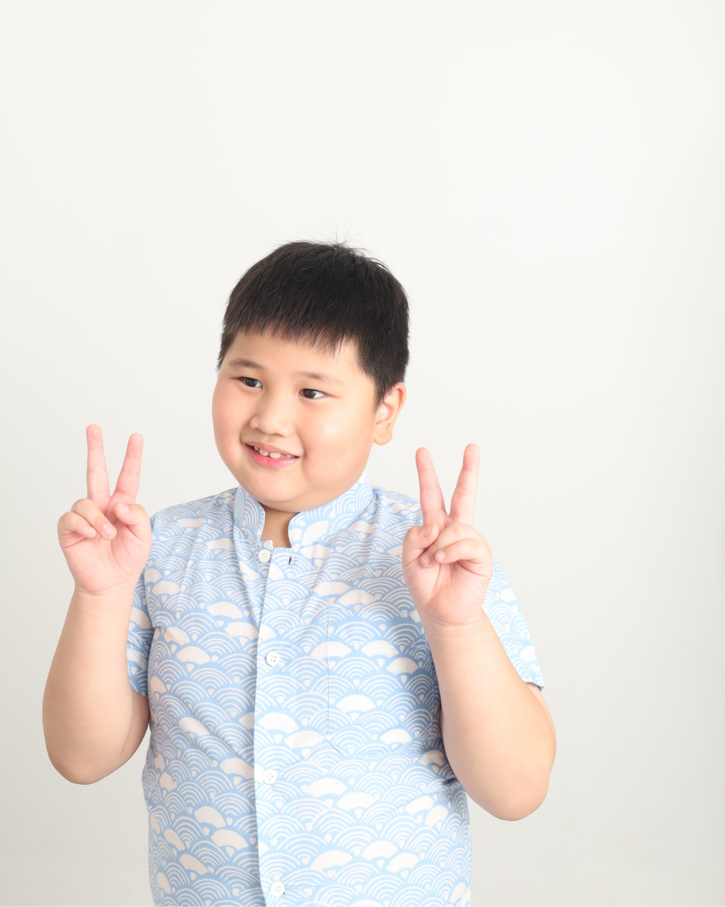 Pastel Blue  Batik Shirt