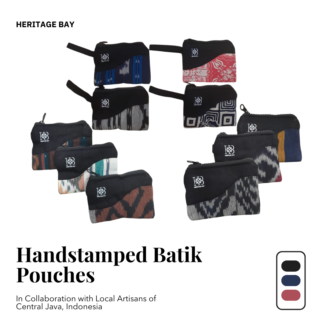 Handstamped Batik Pouches