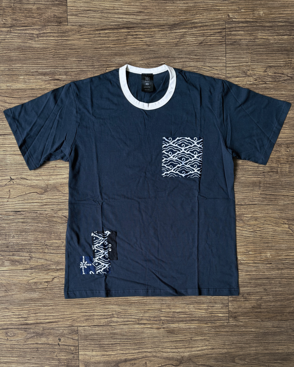Double Pocket Batik T-Shirt (Navy)
