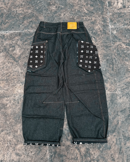 (NEW) Zipper Ceplok Isen Baggy Jeans